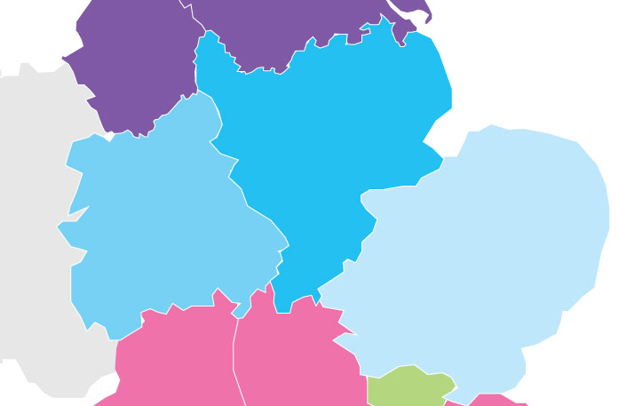 Nhs England 7 Regions Map  Map England Counties and Towns