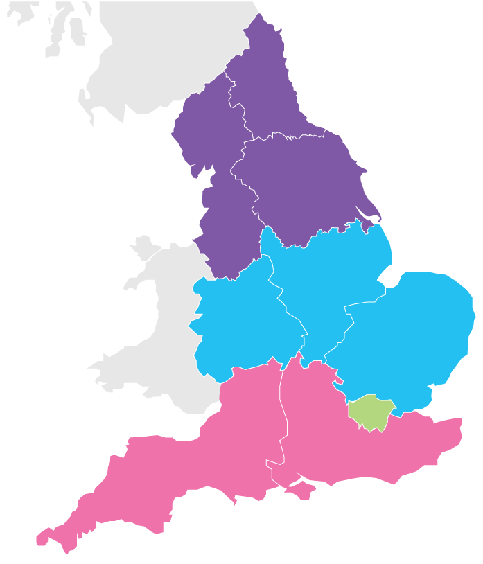 Nhs England 7 Regions Map